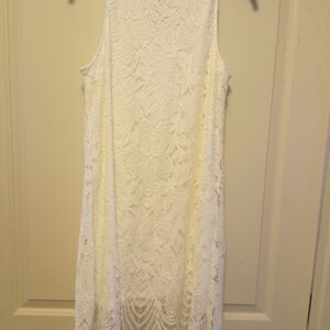 Fire Los Angeles White Floral Lace Dress